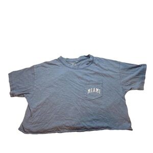 American Eagle T-Shirt Women's XS Florida Pocket Cropped Short Sleeve Tee GUC